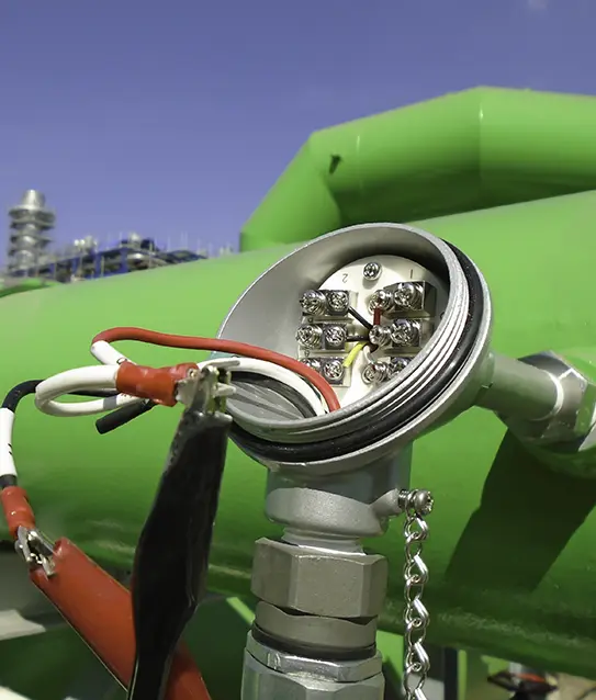 Example of RTD sensor inside of an connection head