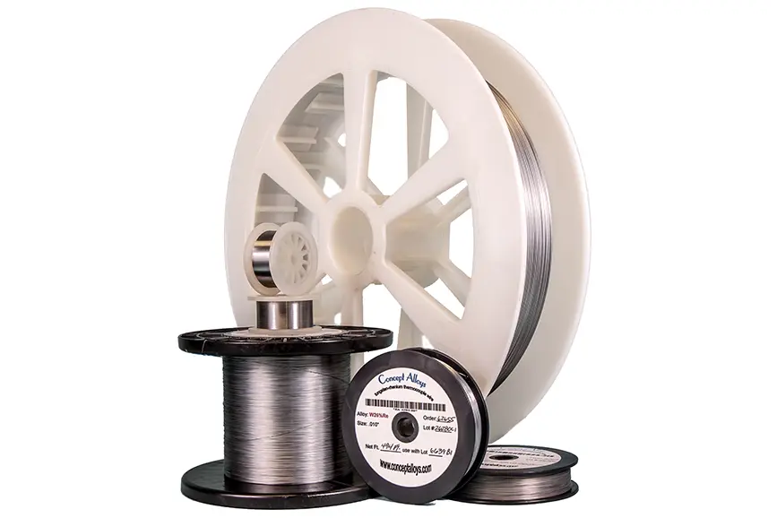 Spools and coils of Type C and D thermocouple wire